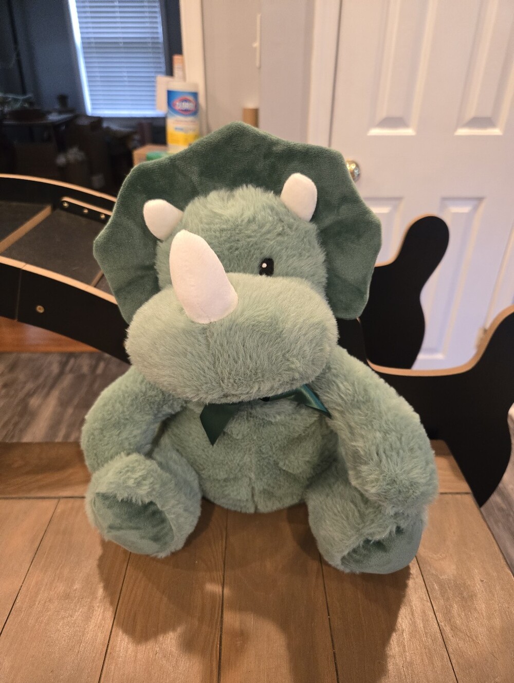 Soft Plush Green Triceratops Stuffed Animal Kids Toy
